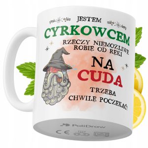 Kubek Dla Cyrkowca na Prezent z Nadrukiem ze Zdjęciem 330 ml PoliDraw 973699 Kubek Dla Cyrkowca na Prezent z Nadrukiem ze Zdjęciem 330 ml PoliDraw 973699