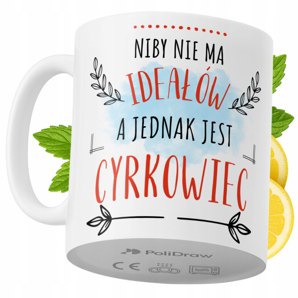 Kubek Dla Cyrkowca na Prezent z Nadrukiem ze Zdjęciem 330 ml PoliDraw 972398