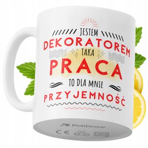 Kubek Dla Dekoratora na Prezent z Nadrukiem ze Zdjęciem 330 ml PoliDraw 972664 Kubek Dla Dekoratora na Prezent z Nadrukiem ze Zdjęciem 330 ml PoliDraw 972664
