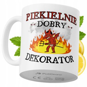 Kubek Dla Dekoratora na Prezent z Nadrukiem ze Zdjęciem 330 ml PoliDraw 973431 Kubek Dla Dekoratora na Prezent z Nadrukiem ze Zdjęciem 330 ml PoliDraw 973431