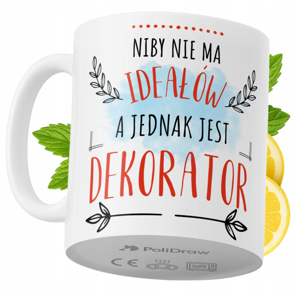 Kubek Dla Dekoratora na Prezent z Nadrukiem ze Zdjęciem 330 ml PoliDraw 973538
