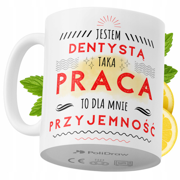 Kubek Dla Dentysty na Prezent z Nadrukiem ze Zdjęciem 330 ml PoliDraw 972408
