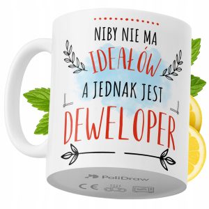 Kubek Dla Dewelopera na Prezent z Nadrukiem ze Zdjęciem 330 ml PoliDraw 973031 Kubek Dla Dewelopera na Prezent z Nadrukiem ze Zdjęciem 330 ml PoliDraw 973031