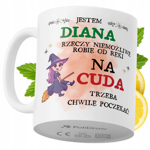 Kubek Dla Diany na Prezent z Nadrukiem ze Zdjęciem 330 ml PoliDraw 973076