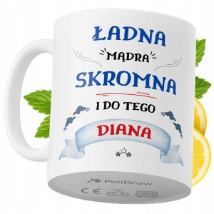 Kubek Dla Diany na Prezent z Nadrukiem ze Zdjęciem 330 ml PoliDraw 971439 Kubek Dla Diany na Prezent z Nadrukiem ze Zdjęciem 330 ml PoliDraw 971439