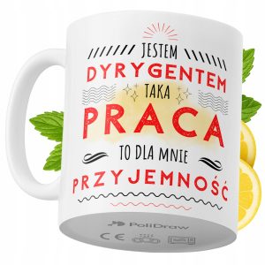 Kubek Dla Dyrygenta na Prezent z Nadrukiem ze Zdjęciem 330 ml PoliDraw 973072 Kubek Dla Dyrygenta na Prezent z Nadrukiem ze Zdjęciem 330 ml PoliDraw 973072