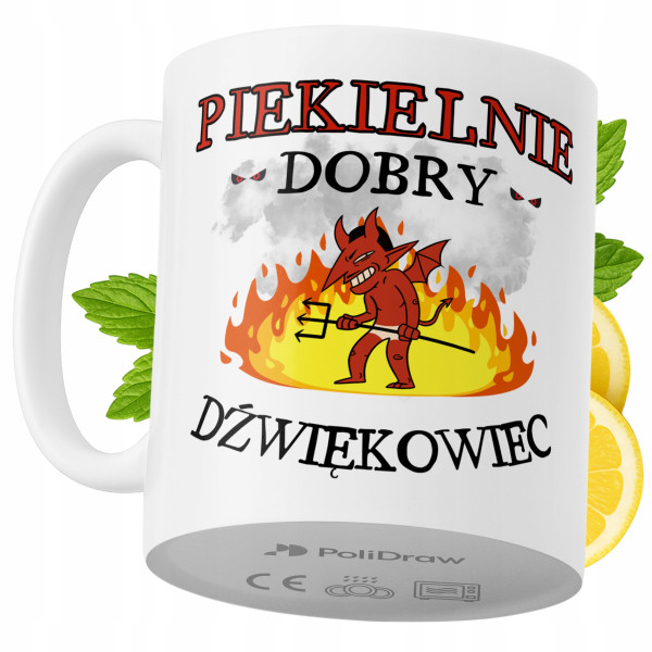 Kubek Dla Dźwiękowca na Prezent z Nadrukiem ze Zdjęciem 330 ml PoliDraw 973142