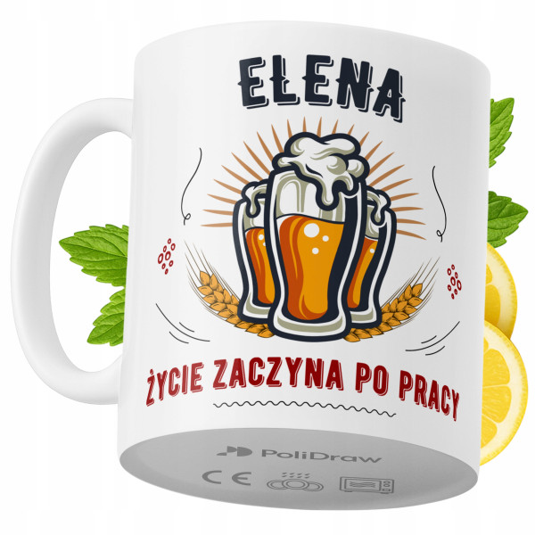 Kubek Dla Eleny na Prezent z Nadrukiem ze Zdjęciem 330 ml PoliDraw 972856