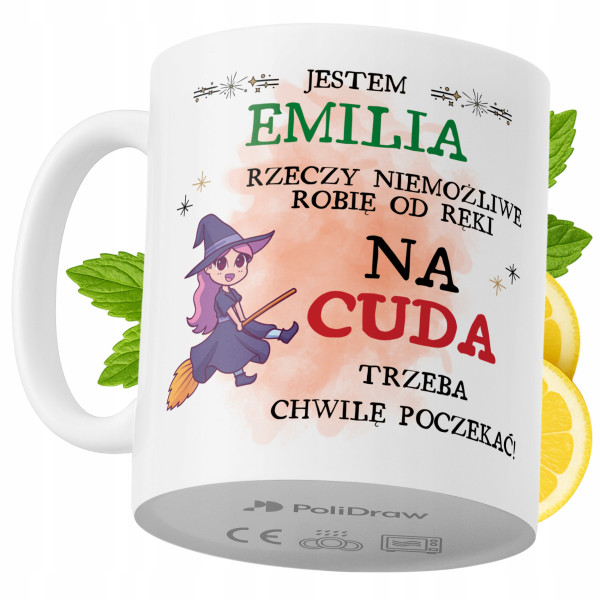 Kubek Dla Emilii na Prezent z Nadrukiem ze Zdjęciem 330 ml PoliDraw 970407