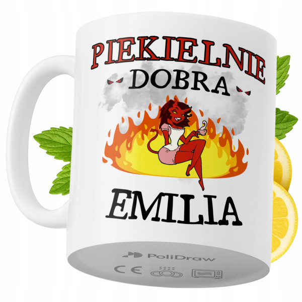 Kubek Dla Emilii na Prezent z Nadrukiem ze Zdjęciem 330 ml PoliDraw 973989
