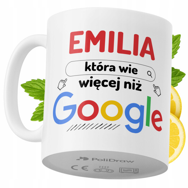 Kubek Dla Emilii na Prezent z Nadrukiem ze Zdjęciem 330 ml PoliDraw 970359
