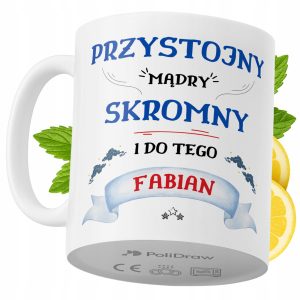 Kubek Dla Fabiana na Prezent z Nadrukiem ze Zdjęciem 330 ml PoliDraw 972643