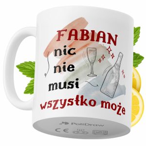 Kubek Dla Fabiana na Prezent z Nadrukiem ze Zdjęciem 330 ml PoliDraw 973059
