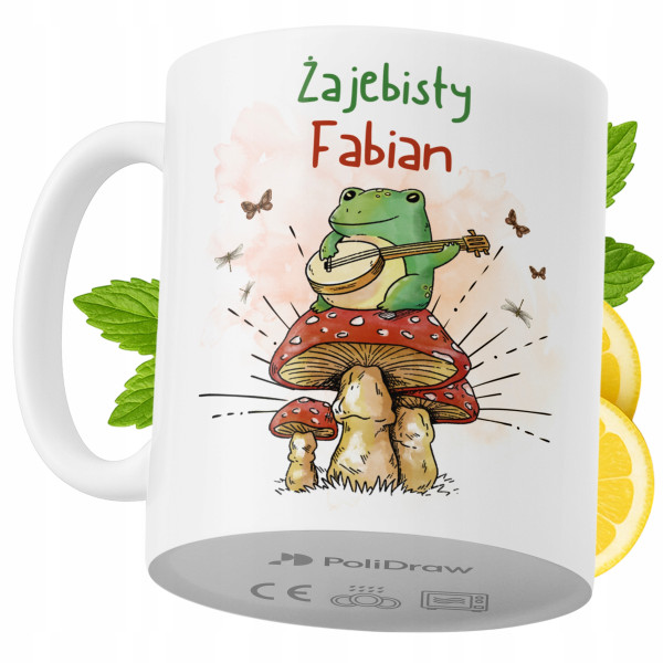 Kubek Dla Fabiana na Prezent z Nadrukiem ze Zdjęciem 330 ml PoliDraw 973368