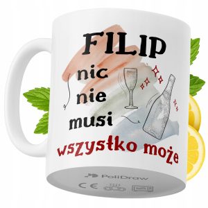 Kubek Dla Filipa na Prezent z Nadrukiem ze Zdjęciem 330 ml PoliDraw 973555