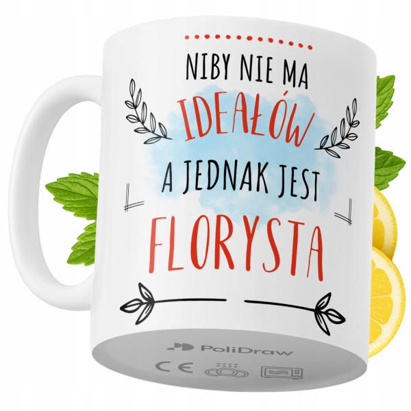 Kubek Dla Florysty na Prezent z Nadrukiem ze Zdjęciem 330 ml PoliDraw 973541
