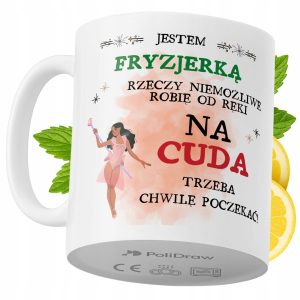 Kubek Dla Fryzjerki na Prezent z Nadrukiem ze Zdjęciem 330 ml PoliDraw 971438
