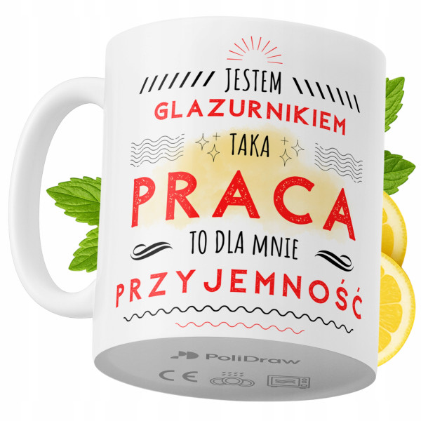 Kubek Dla Glazurnika na Prezent z Nadrukiem ze Zdjęciem 330 ml PoliDraw 973545