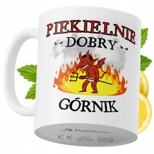 Kubek Dla Górnika na Prezent z Nadrukiem ze Zdjęciem 330 ml PoliDraw 973404 Kubek Dla Górnika na Prezent z Nadrukiem ze Zdjęciem 330 ml PoliDraw 973404