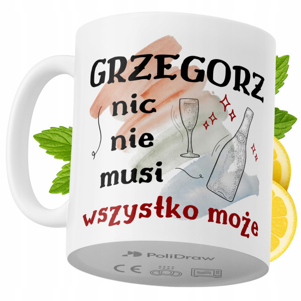 Kubek Dla Grzegorza na Prezent z Nadrukiem ze Zdjęciem 330 ml PoliDraw 971091