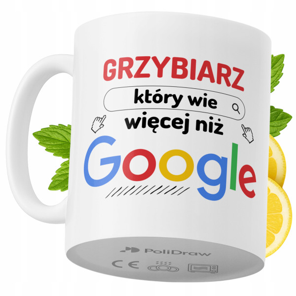 Kubek Dla Grzybiarza na Prezent z Nadrukiem ze Zdjęciem 330 ml PoliDraw 973098