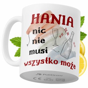 Kubek Dla Hani na Prezent z Nadrukiem ze Zdjęciem 330 ml PoliDraw 971709 Kubek Dla Hani na Prezent z Nadrukiem ze Zdjęciem 330 ml PoliDraw 971709