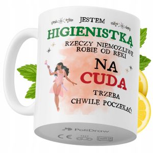 Kubek Dla Higienistki na Prezent z Nadrukiem ze Zdjęciem 330 ml PoliDraw 973459 Kubek Dla Higienistki na Prezent z Nadrukiem ze Zdjęciem 330 ml PoliDraw 973459