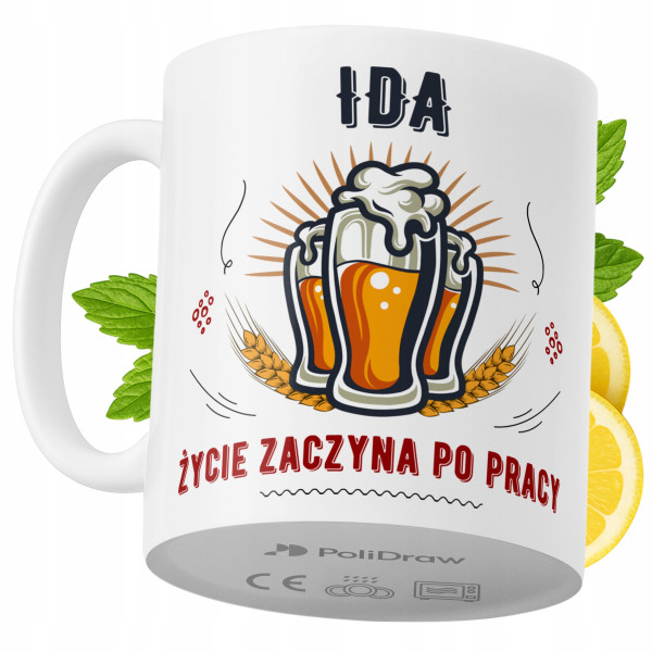 Kubek Dla Idy na Prezent z Nadrukiem ze Zdjęciem 330 ml PoliDraw 970695