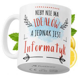 Kubek Dla Informatyka na Prezent z Nadrukiem ze Zdjęciem 330 ml PoliDraw 971859 Kubek Dla Informatyka na Prezent z Nadrukiem ze Zdjęciem 330 ml PoliDraw 971859