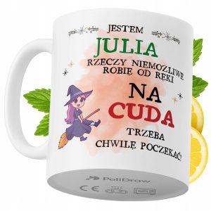 Kubek Dla Juli na Prezent z Nadrukiem ze Zdjęciem 330 ml PoliDraw 971295 Kubek Dla Juli na Prezent z Nadrukiem ze Zdjęciem 330 ml PoliDraw 971295