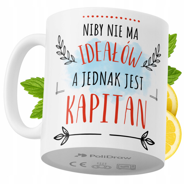 Kubek Dla Kapitana na Prezent z Nadrukiem ze Zdjęciem 330 ml PoliDraw 971730