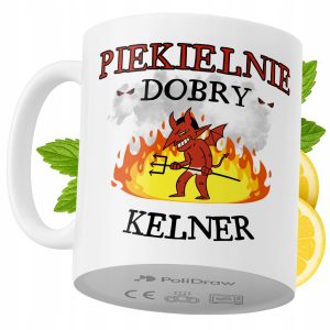 Kubek Dla Kelnera na Prezent z Nadrukiem ze Zdjęciem 330 ml PoliDraw 972493 Kubek Dla Kelnera na Prezent z Nadrukiem ze Zdjęciem 330 ml PoliDraw 972493