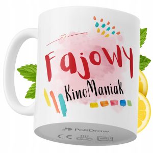Kubek Dla Kinomaniaka na Prezent z Nadrukiem ze Zdjęciem 330 ml PoliDraw 970802 Kubek Dla Kinomaniaka na Prezent z Nadrukiem ze Zdjęciem 330 ml PoliDraw 970802