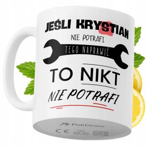 Kubek Dla Krystiana na Prezent z Nadrukiem ze Zdjęciem 330 ml PoliDraw 971407 Kubek Dla Krystiana na Prezent z Nadrukiem ze Zdjęciem 330 ml PoliDraw 971407