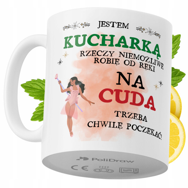Kubek Dla Kucharki na Prezent z Nadrukiem ze Zdjęciem 330 ml PoliDraw 971271