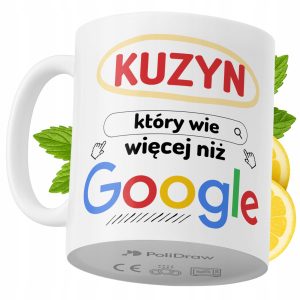 Kubek Dla Kuzyna na Prezent z Nadrukiem ze Zdjęciem 330 ml PoliDraw 970713 Kubek Dla Kuzyna na Prezent z Nadrukiem ze Zdjęciem 330 ml PoliDraw 970713