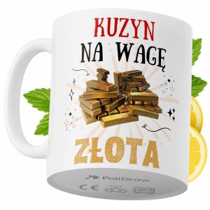 Kubek Dla Kuzyna na Prezent z Nadrukiem ze Zdjęciem 330 ml PoliDraw 971156