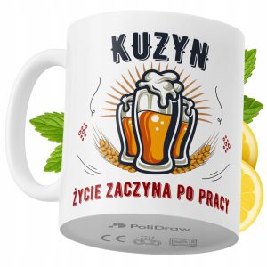 Kubek Dla Kuzyna na Prezent z Nadrukiem ze Zdjęciem 330 ml PoliDraw 971432