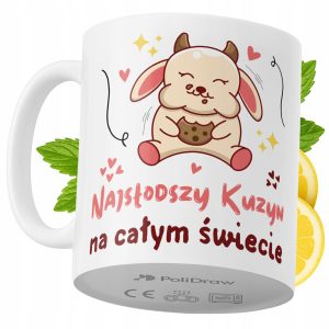 Kubek Dla Kuzyna na Prezent z Nadrukiem ze Zdjęciem 330 ml PoliDraw 970626 Kubek Dla Kuzyna na Prezent z Nadrukiem ze Zdjęciem 330 ml PoliDraw 970626