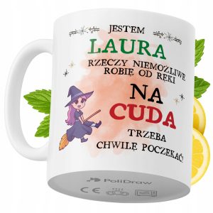 Kubek Dla Laury na Prezent z Nadrukiem ze Zdjęciem 330 ml PoliDraw 970572