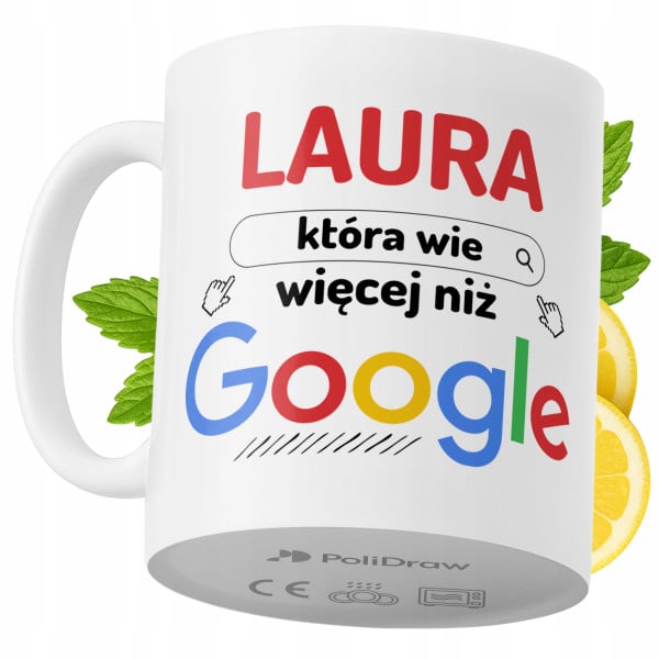 Kubek Dla Laury na Prezent z Nadrukiem ze Zdjęciem 330 ml PoliDraw 970966