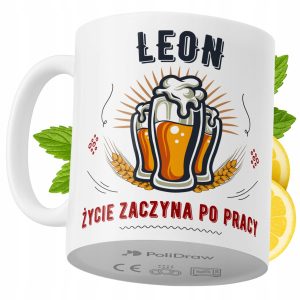 Kubek Dla Leona na Prezent z Nadrukiem ze Zdjęciem 330 ml PoliDraw 970321