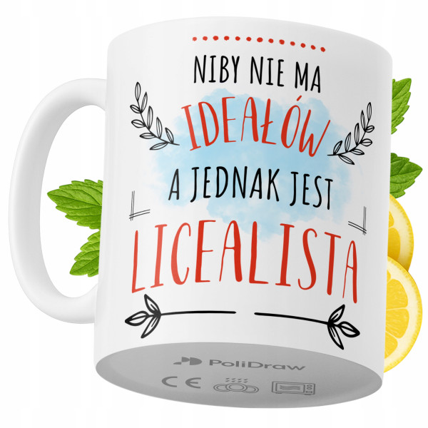 Kubek Dla Licealisty na Prezent z Nadrukiem ze Zdjęciem 330 ml PoliDraw 970706
