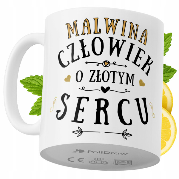 Kubek Dla Malwiny na Prezent z Nadrukiem ze Zdjęciem 330 ml PoliDraw 971654