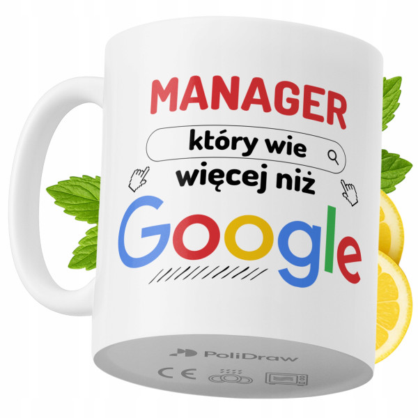 Kubek Dla Managera na Prezent z Nadrukiem ze Zdjęciem 330 ml PoliDraw 970327