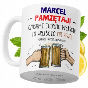 Kubek Dla Marcela na Prezent z Nadrukiem ze Zdjęciem 330 ml PoliDraw 971614 Kubek Dla Marcela na Prezent z Nadrukiem ze Zdjęciem 330 ml PoliDraw 971614