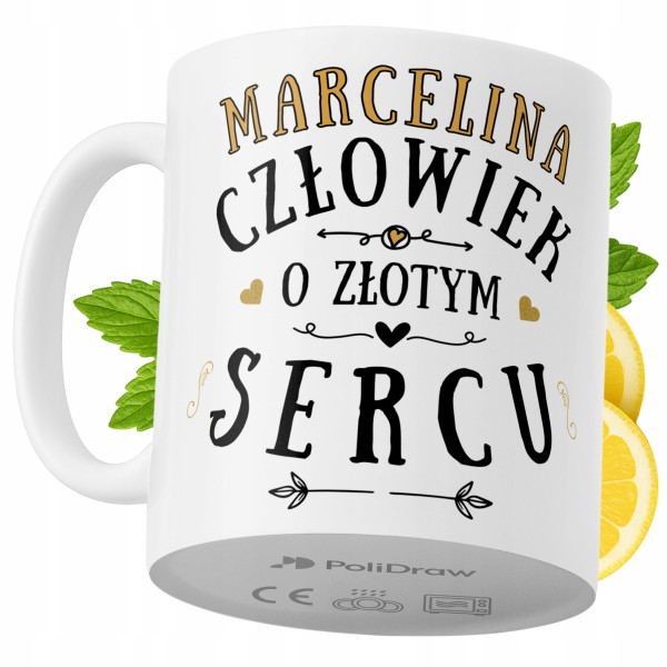 Kubek Dla Marceliny na Prezent z Nadrukiem ze Zdjęciem 330 ml PoliDraw 971201