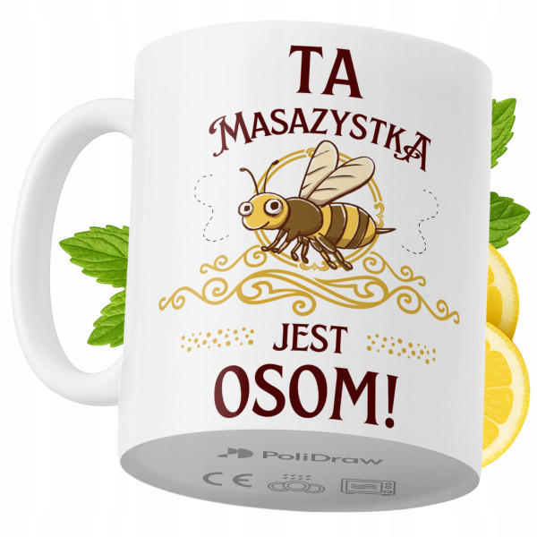 Kubek Dla Masażystki na Prezent z Nadrukiem ze Zdjęciem 330 ml PoliDraw 970373