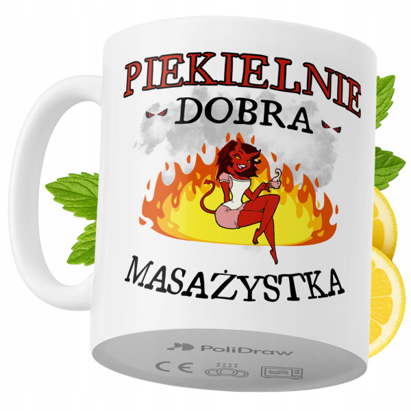 Kubek Dla Masażystki na Prezent z Nadrukiem ze Zdjęciem 330 ml PoliDraw 971933