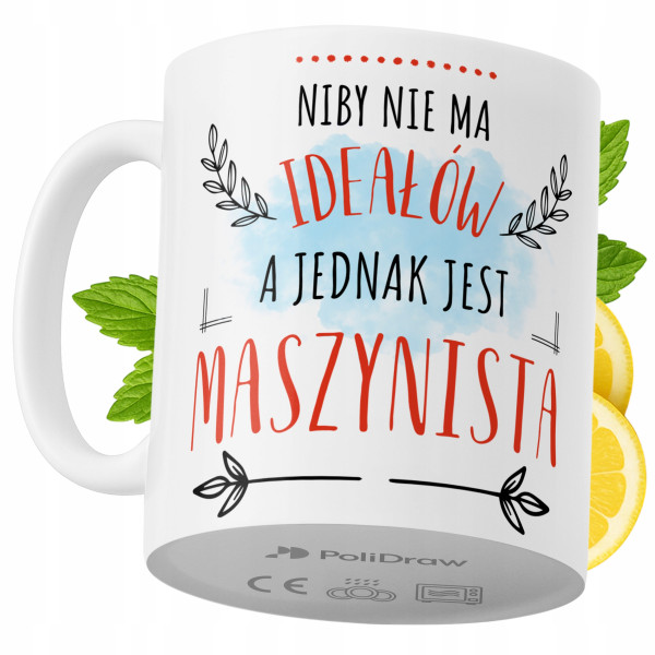 Kubek Dla Maszynisty na Prezent z Nadrukiem ze Zdjęciem 330 ml PoliDraw 970723